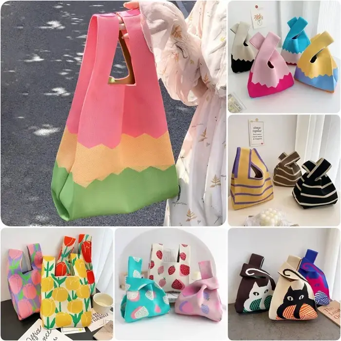 Mini sac de poignet à nœud pour femmes