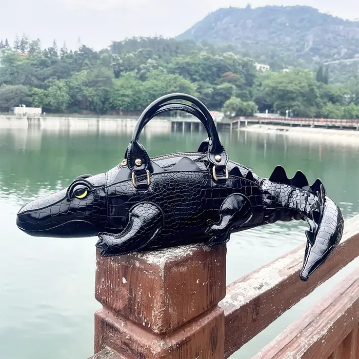 Sac à main créatif en forme de Crocodile