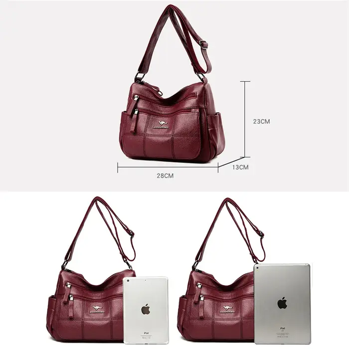 Sac à main en cuir véritable pour femmes