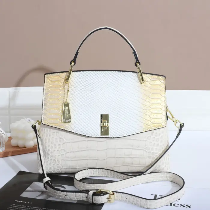 Nouveau Sac à Main 2026 Motif Crocodile pour Femme – Sac Bandoulière Polyvalent et Tendance avec Tex