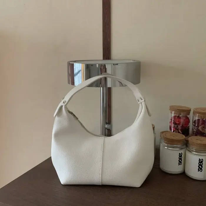 Femmes Vintage sous les bras sac en cuir PU souple Hobo sacs à bandoulière nouvelle couleur unie décontracté aisselle sac à main filles en plein air quotidien sac fourre-tout