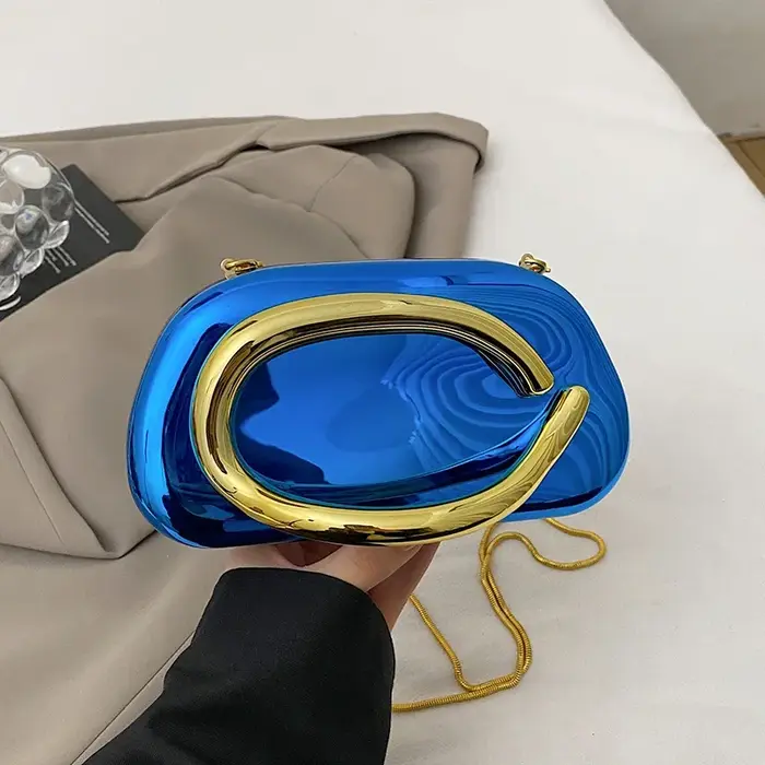 Boîte de fermeture en or pochette femmes soirée de mariage mignon sac à main sac