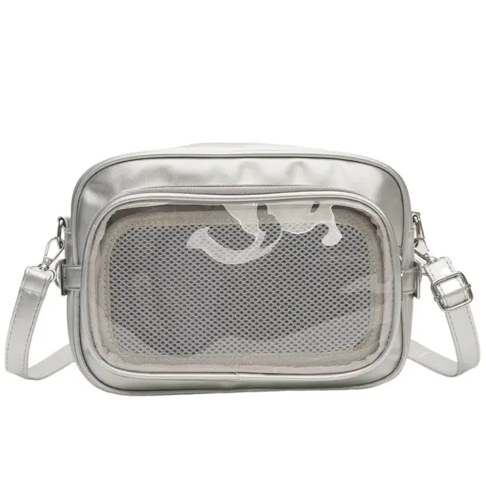 Petit sac Itabag en cuir PU souple, sacs bandoulière avec plaque de présentation pour badges, sacs à