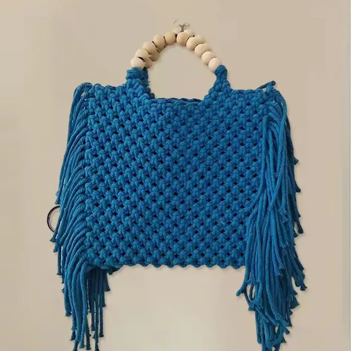 Sacs fourre-tout grande capacité sac à main de luxe de créateur pour les femmes nouveau tricot gland perles décorer sac