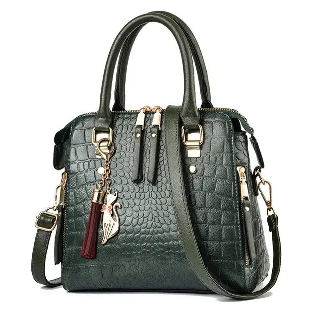 Yogodlns luxe motif Crocodile sac à main femmes hiver nouveau PU cuir gland sac à bandoulière marques Design poignée