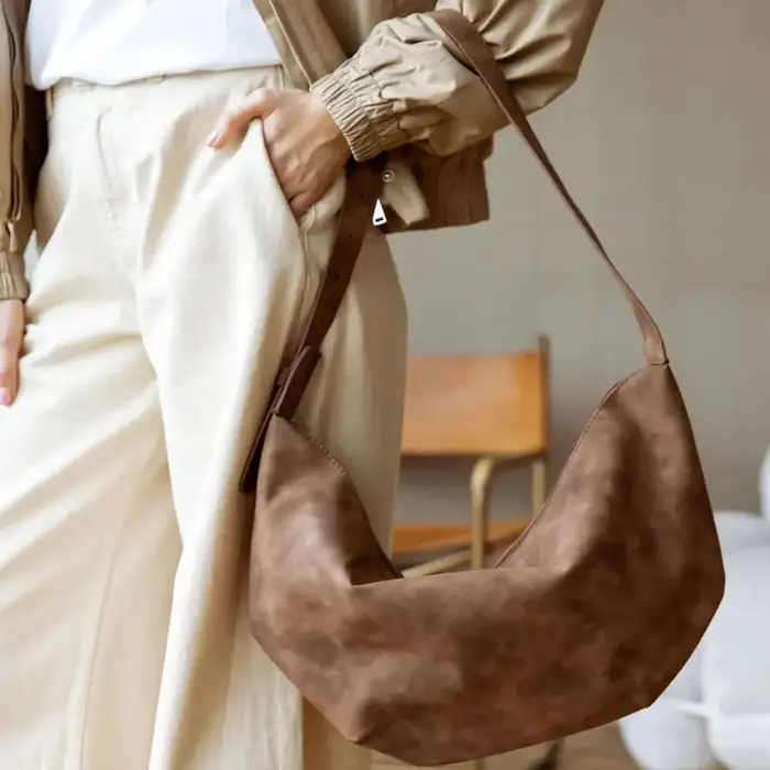 Sac à bandoulière décontracté en PU pour femme