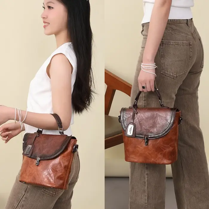 Sac Seau Femme 2026 Nouveaux Sacs de Luxe Designers Vintage en Similicuir Sac à Main Marron Marine Bolsos Mujer Sac