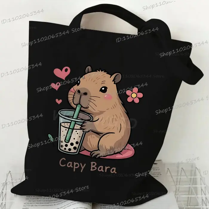 Capybara drôle Anime femmes hommes sac à main Style de bande dessinée Animal Capybara sac à bandouli