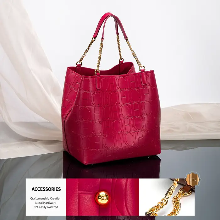 Sac à Main Rétro Classique avec Lettre Design pour Femme, Sacoche de Grande Capacité, Solide, Nouvel