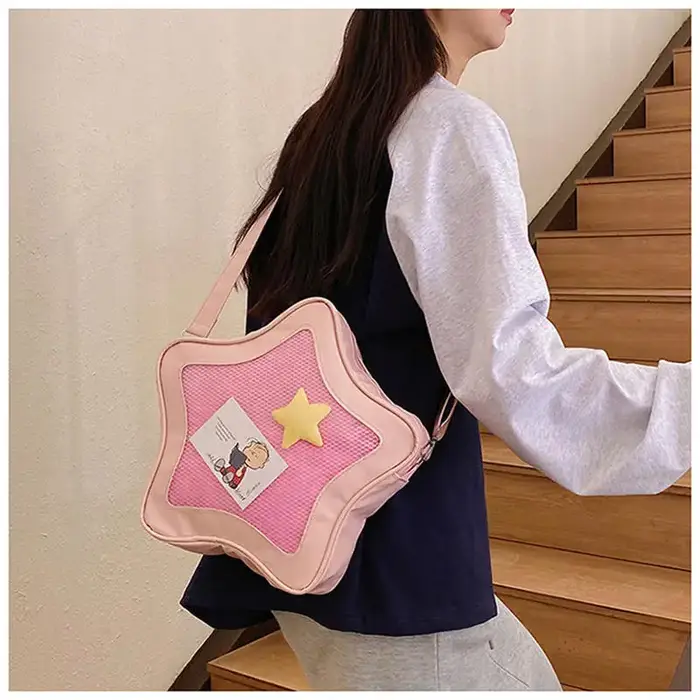 Mignon Kawaii Ita sac Original Anime étoile à cinq branches bidimensionnel sac à bandoulière rue mode Ulzzang sac