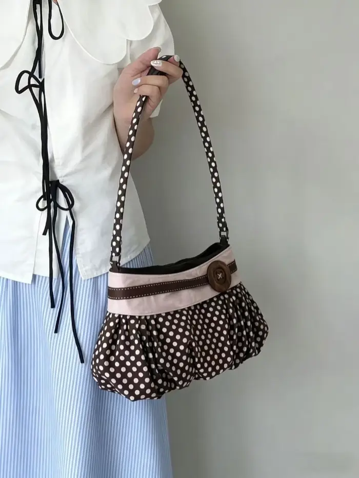 Sacs messagers tendance pour femmes 2026 Nouvelle collection Sac à main vintage à pois