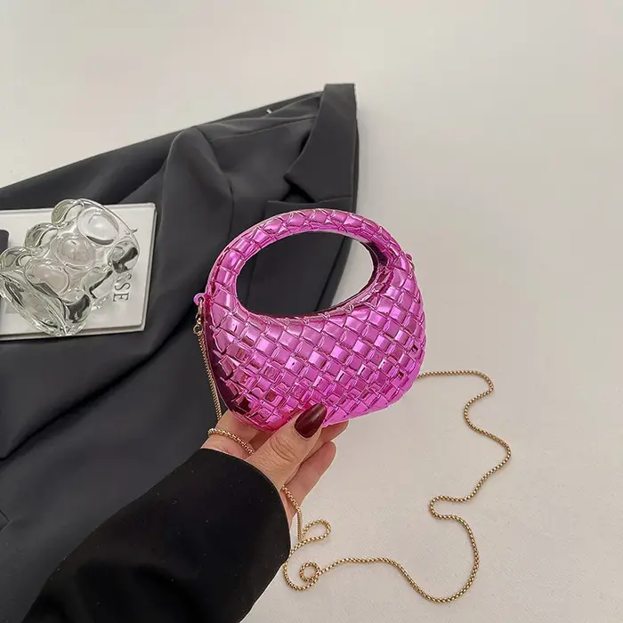 Sac de soirée doré, sacs à main et sac à main de luxe de styliste, sac à bandoulière en forme de géo