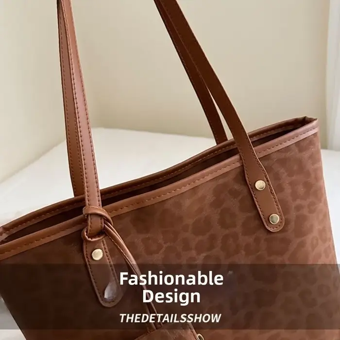 Sac fourre-tout Vintage imprimé léopard pour femmes