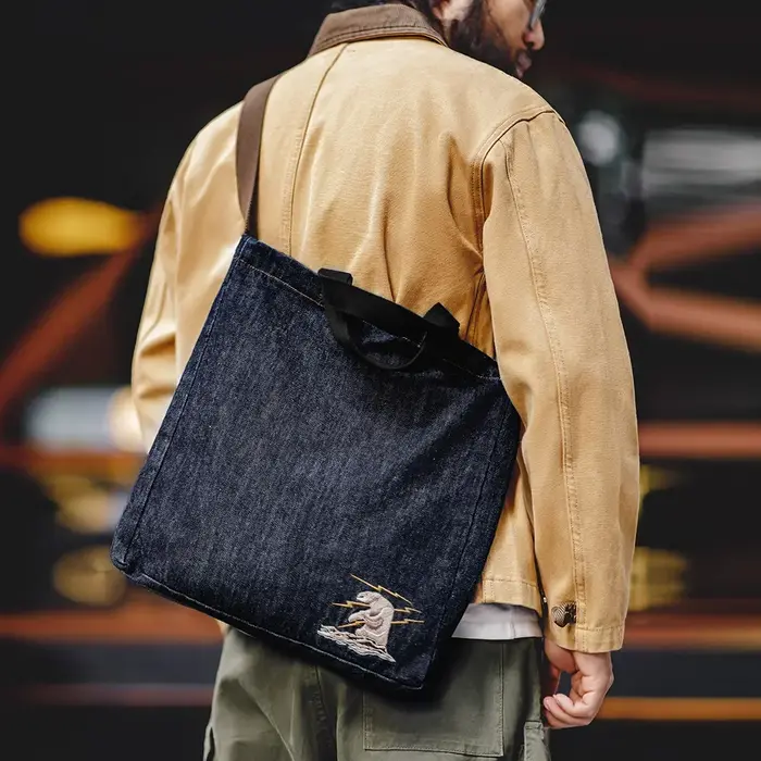 Maden Retro 14oz Denim sacs unisexe unique épaule