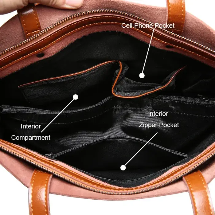 2024 bureau sacs à bandoulière pour femmes fourre-tout en cuir de vache sac dames