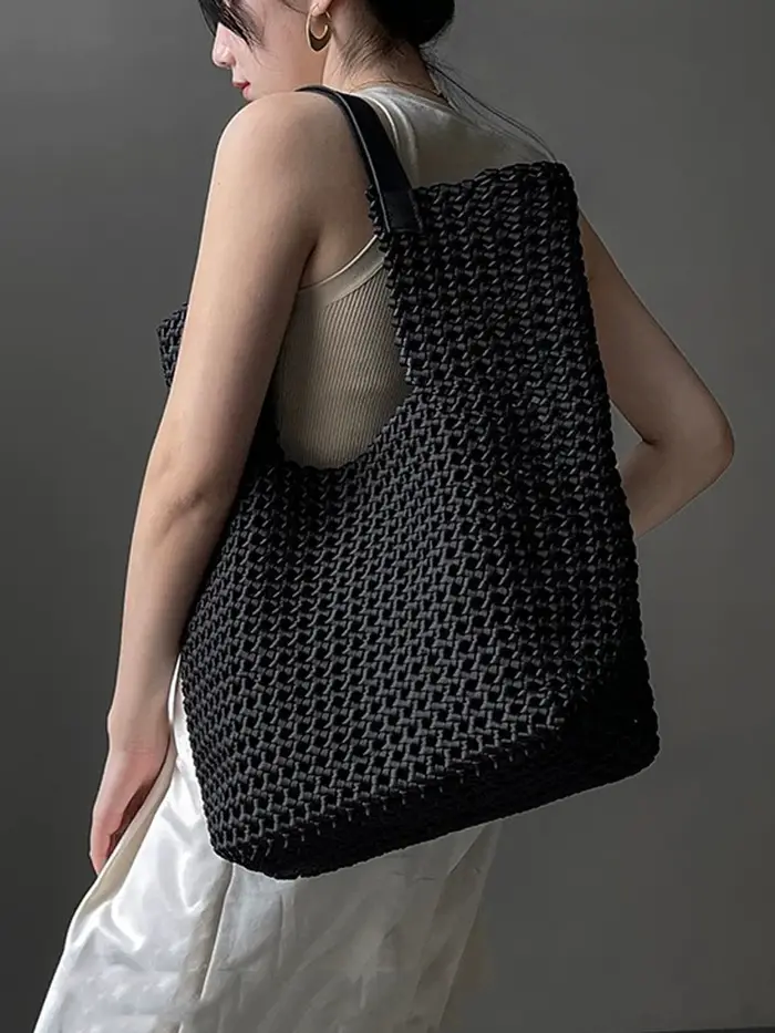 Sac à main tissé en néoprène pour femme