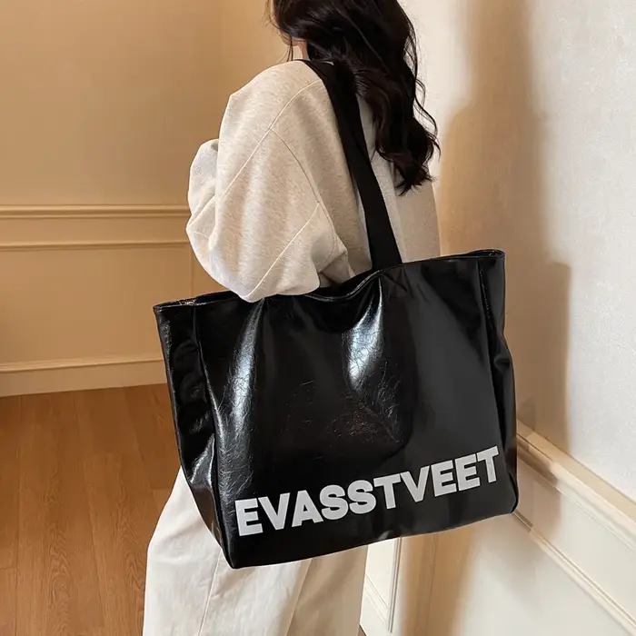 Sac fourre-tout grande capacité à motif lettres