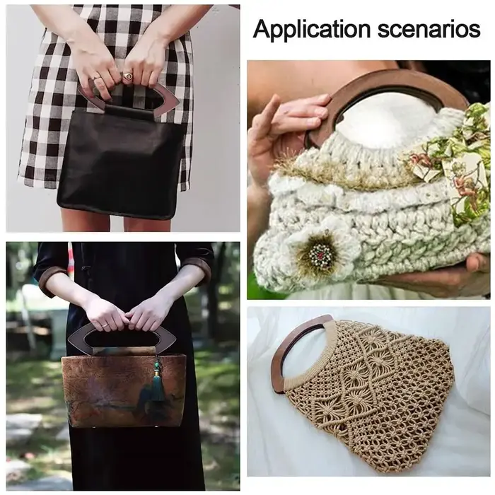 Nouveau Poignées de sac en bois poignées de sac à main sac à bandoulière sangle portefeuille