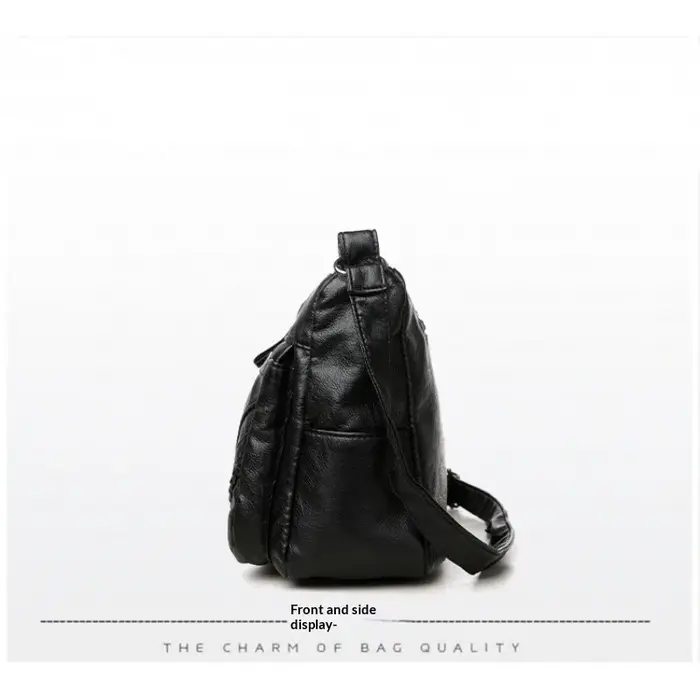 Sac bandoulière pour femme en cuir souple lavé