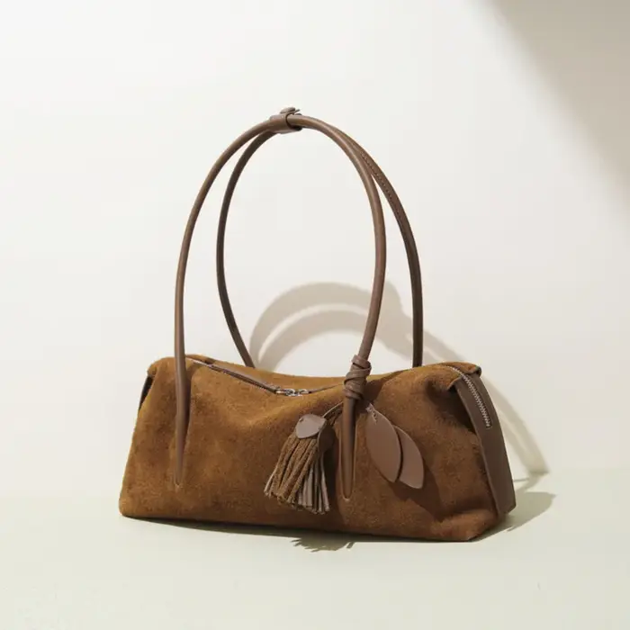 Sac à main de luxe en daim et cuir de vache pour femmes