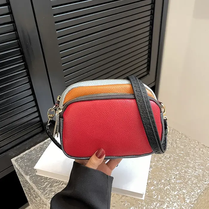 Sac à bandoulière 100% cuir véritable pour femme