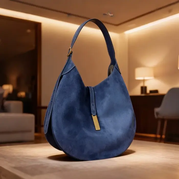 Sac croissant en daim pour femme