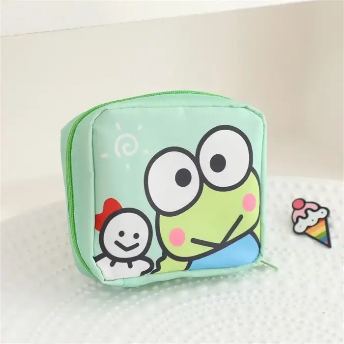 Nouvelle Pochette de Rangement Portable pour Serviettes Hygiéniques Keroppi, Sac de Rangement Mensue