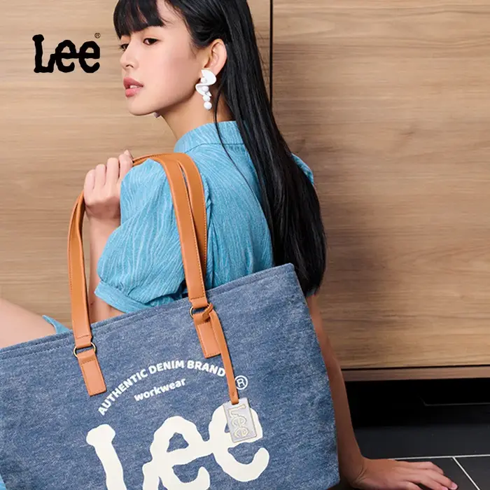 LEE grande capacité Denim cuir femmes fourre-tout sacs concepteur dame toile quotidien