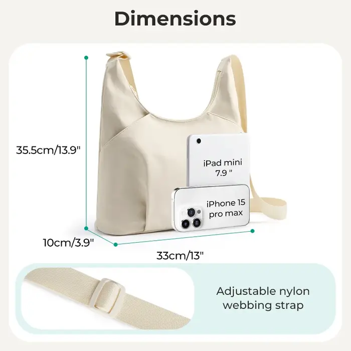 BAGSMART sac à bandoulière Hobo pour femmes loisirs messager