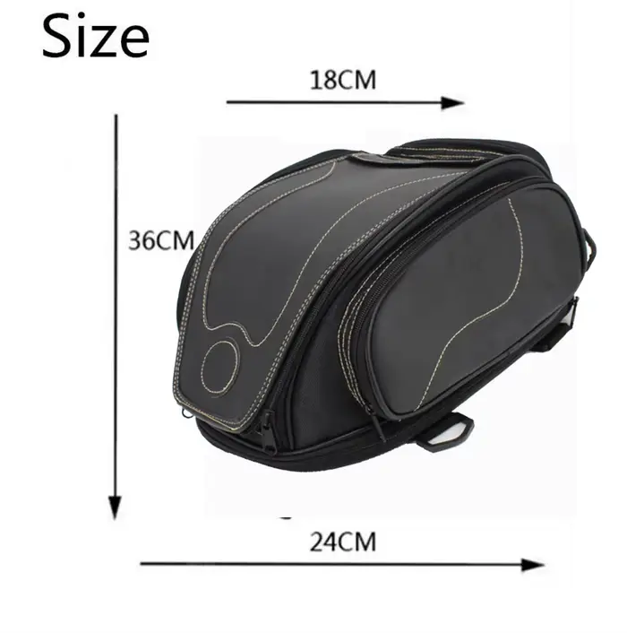 Sac de motard de voyage étanche en cuir PU pour moto