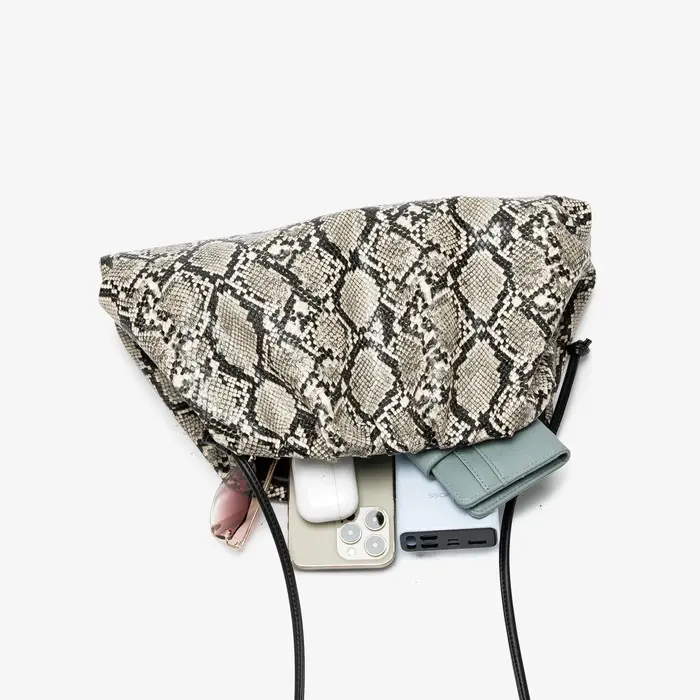 Sacs à main en forme de serpent plissé pour femmes Pochette Sac