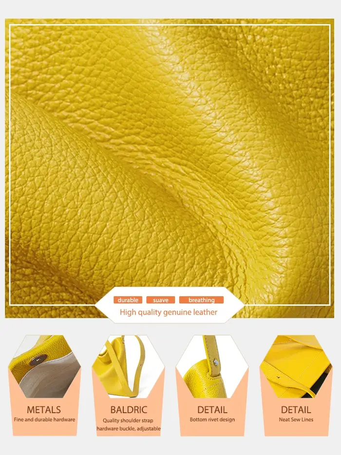 Zency 100% Sac à main en cuir véritable femmes petit Sac seau décontracté dame Sac à bandoulière Bei