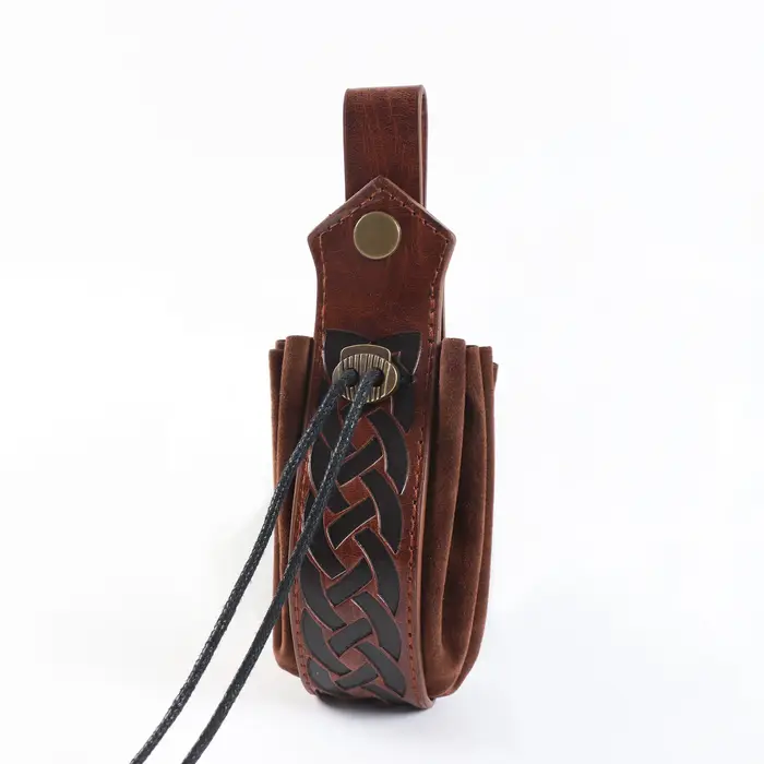 Sacs pochettes en cuir médiévaux, sacs banane viking, pochettes en cuir à cordon, ceintures vintage,