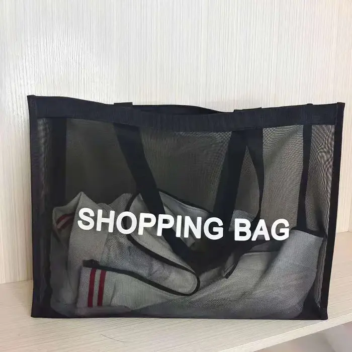 Sac à provisions en maille de nylon avec logo personnalisé