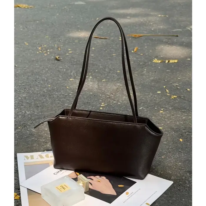 Sac à bandoulière simple en peau de mouton, nouveau sac fourre-tout en cuir véritable, sac de banlie