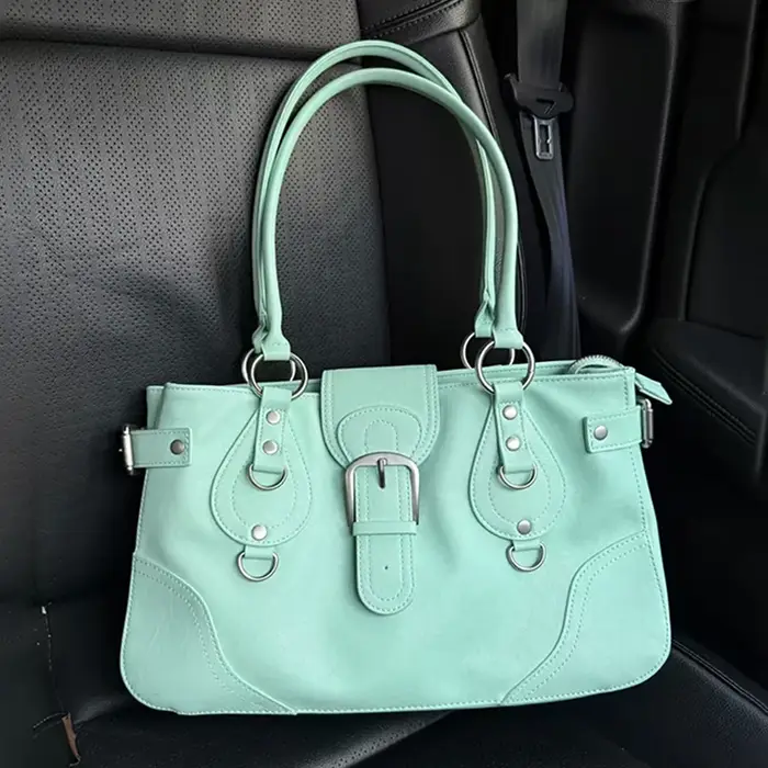 Sac à main Hobo, sac à bandoulière pour femme style motard