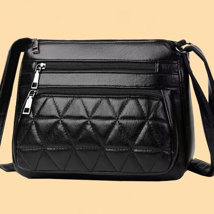 Sac à bandoulière en cuir souple pour hommes et femmes