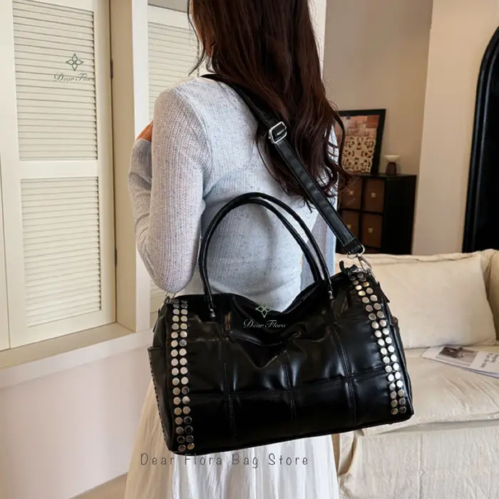 Y2K-Sac fourre-tout gothique vintage rose pour femme
