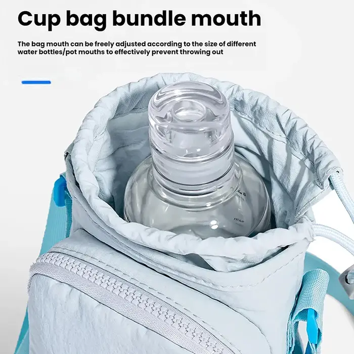 Petite sacoche pour bouteille d'eau avec bandoulière réglable