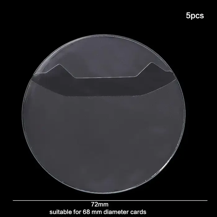 5 pièces Badge protecteur Ita sac broche étui Anime Transparent Badge affichage manchon PVC rond Badge manchon de protection mallette de rangement