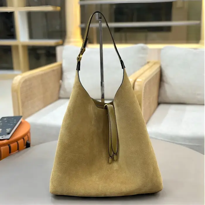Sac Hobo en Daim 2026 Nouveau Sac à Bandoulière Grande Capacité en Cuir Véritable Souple pour Femme
