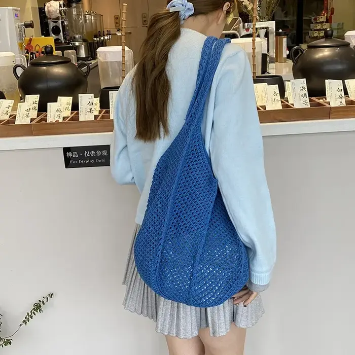 Sacs à bandoulière pour femmes décontracté paille osier tissé dames fourre-tout à la main grande capacité été plage femme sac de messager