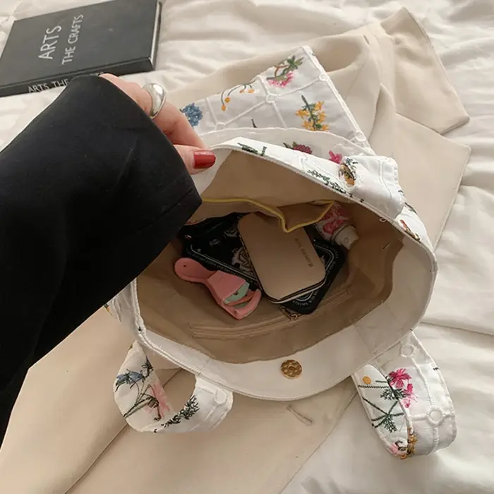 Sacs pour femmes de haute qualité, sacs à main brodés, sacs à main décontractés pour femmes, sacs à main vintage pour filles
