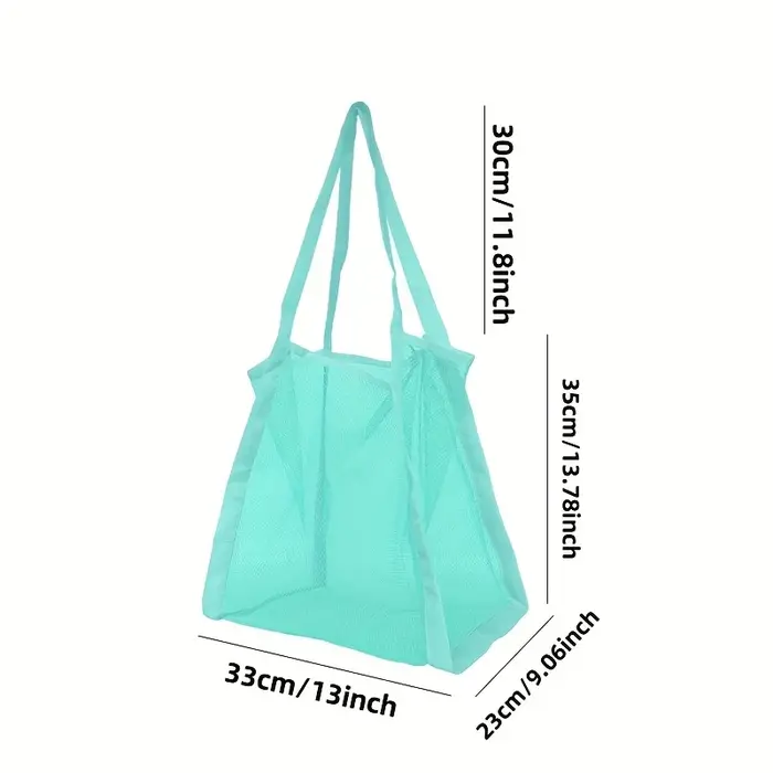 Sac de courses à main de couleur unie de grande capacité