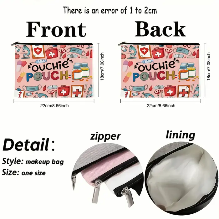 Ouchie Pouch - Pochette zippée sur le thème médical avec un design ludique de pansement et de stéthoscope