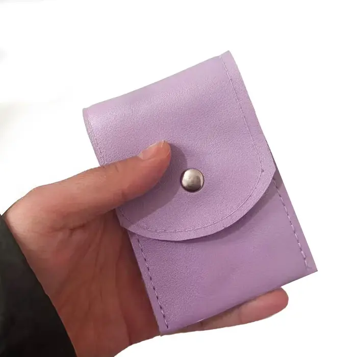 Pochette de luxe violette en cuir PU