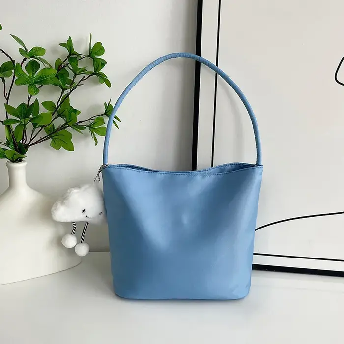 Sac à main - Sac seau en nylon pour porter sous le bras - Sac cadeau - Design coréen de niche - Sac