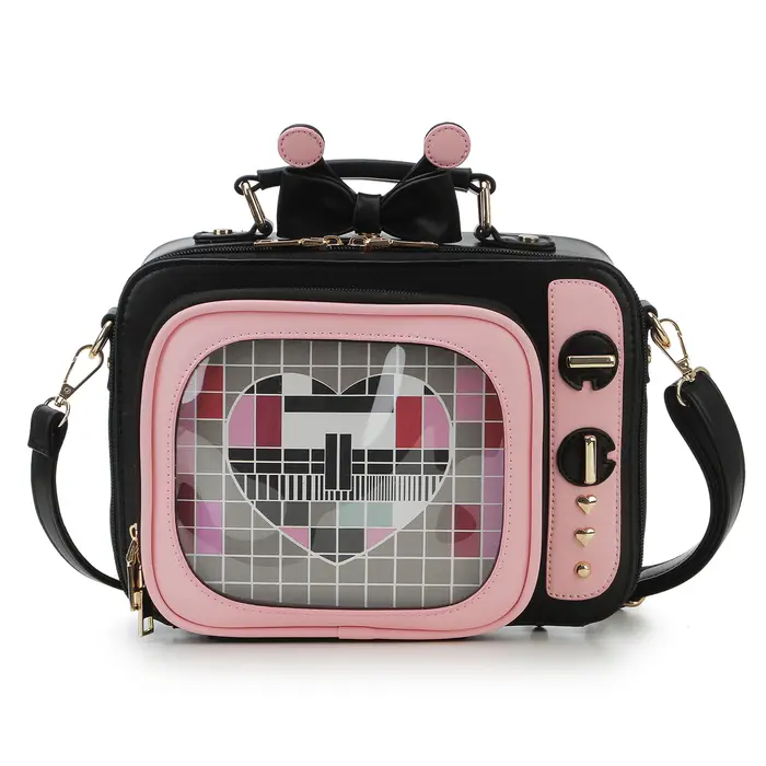 Nouveauté Tv forme Ita sac rétro télévision femmes sac à bandoulière Design Ita sac à dos avec Inserts filles sac à band