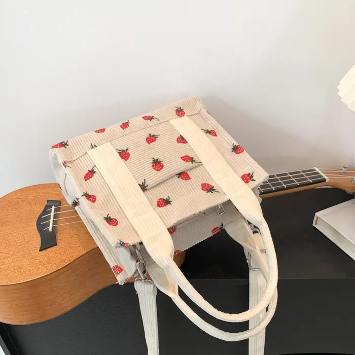 Sac à main en velours côtelé pour femme
