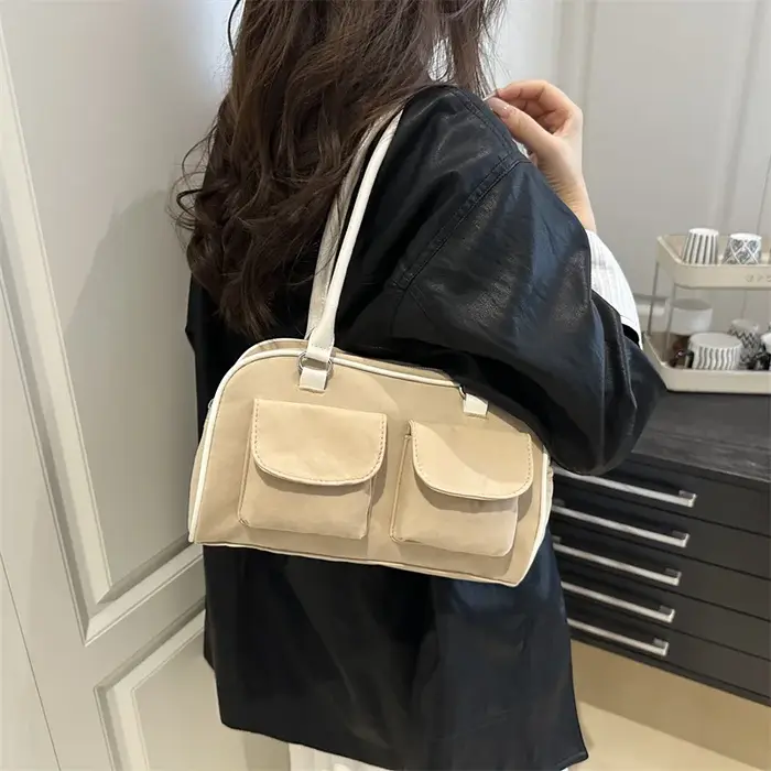 Sacs à bandoulière carrés en daim Vintage pour femmes